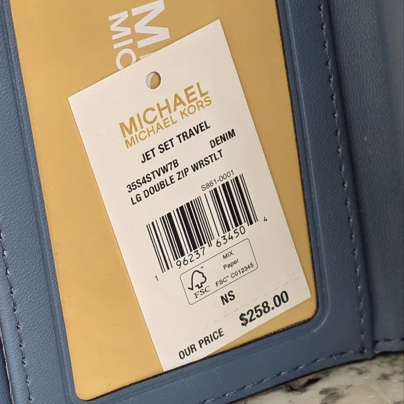 Michael Kors Mirella Ombré Logo MD Tote SET Blue - Picture 12 of 13